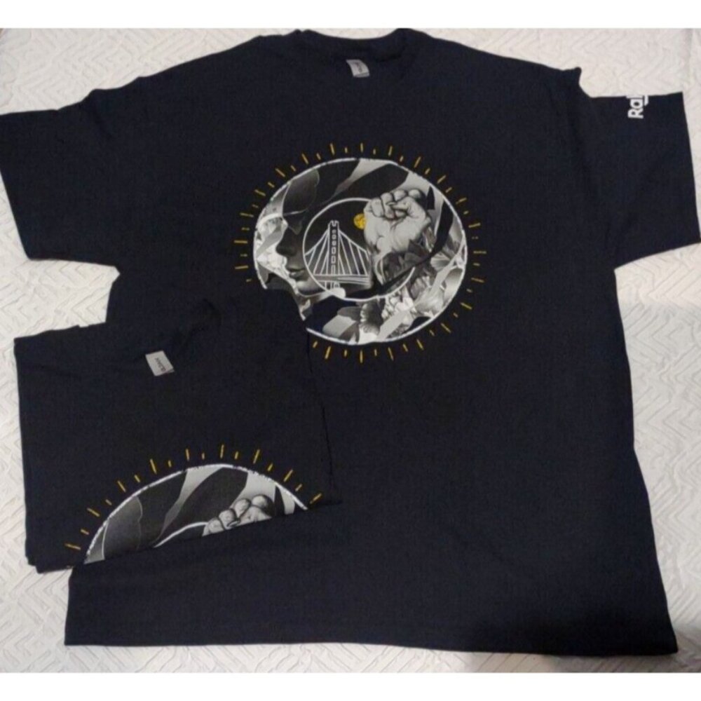 Golden State Warriors Empower Women XL T Shirts ~ Bundle of 2 Black, Rakuten NEW